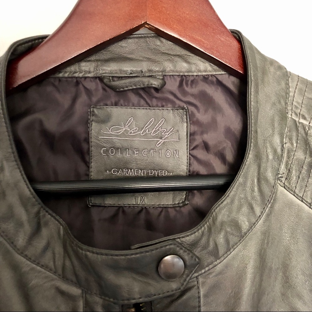 Sebby collection Plus Size Moto leather look coat